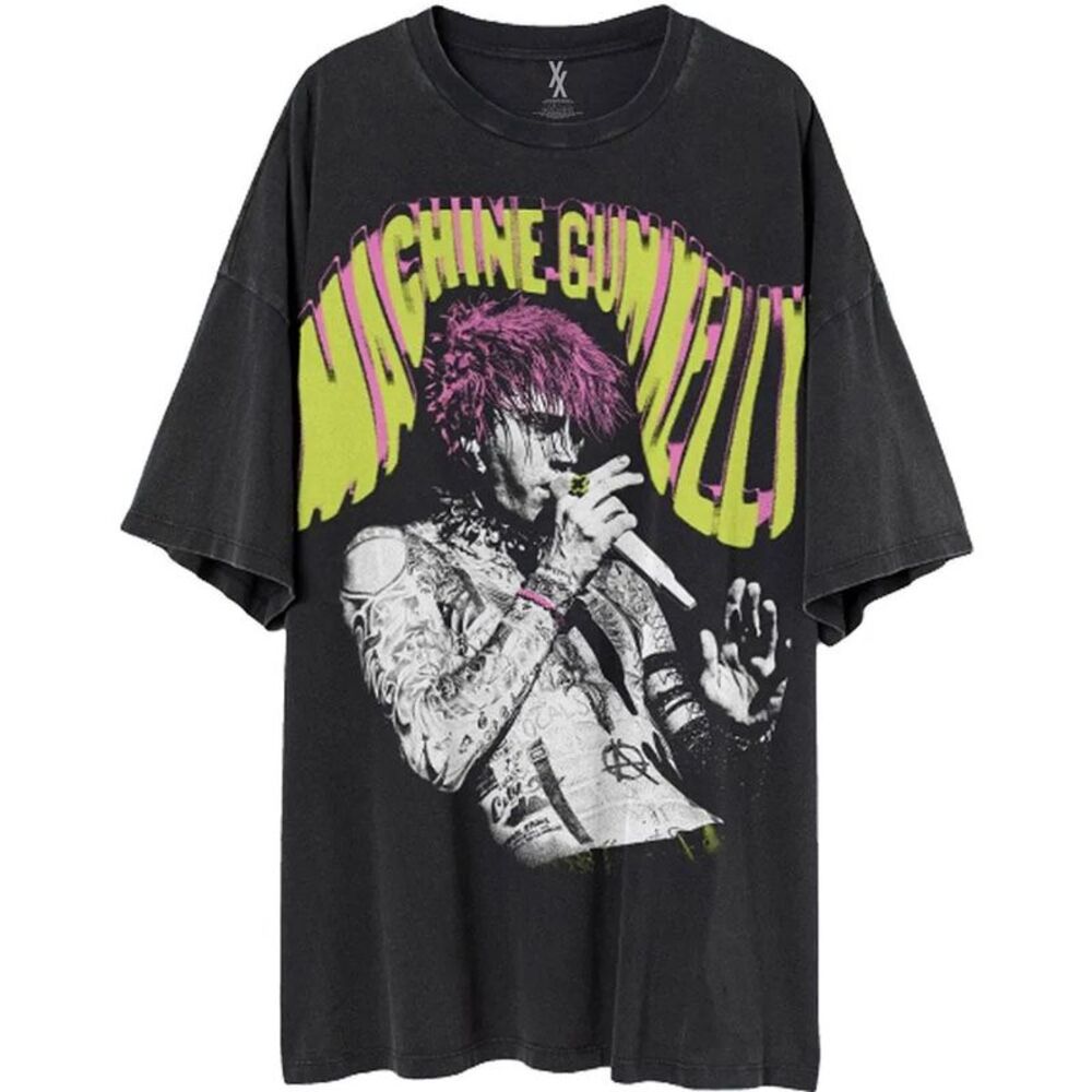 Machine Gun Kelly Unisex Adult Tickets To My Downfall Oversized T-Shirt / Black